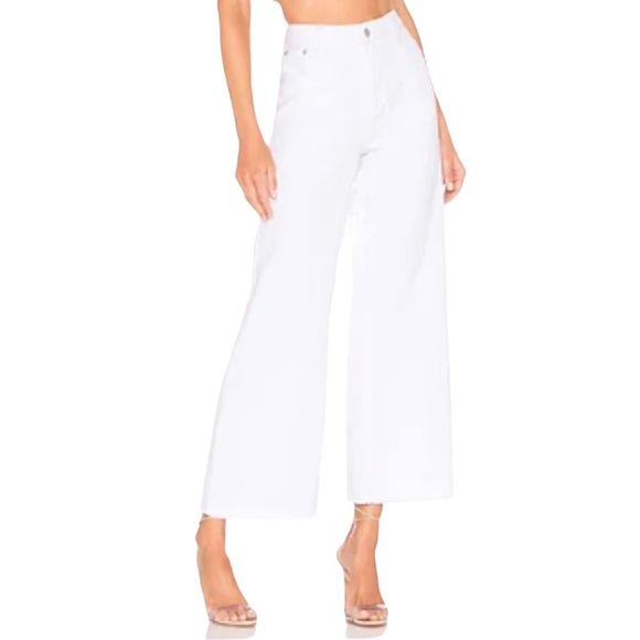 Revolve Superdown Lucy Crop Flare White Jeans B7 - Picture 1 of 13
